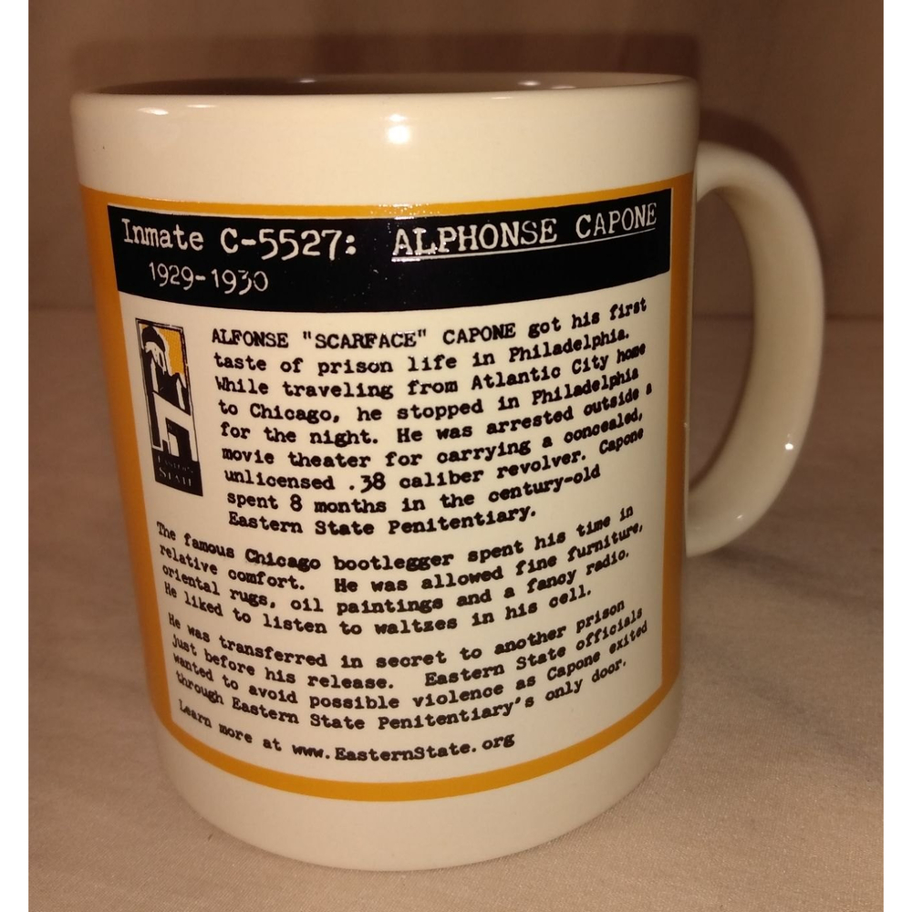 Al Capone Souvenir Mug from Eastern State Penitentiary - Picture 2 of 7